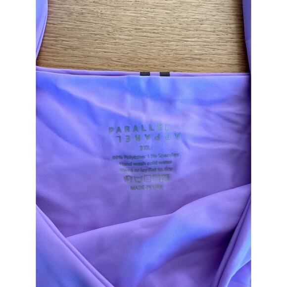 Parallel Apparel - Square Neck Crop Top in Lilac - Picture 2 of 3